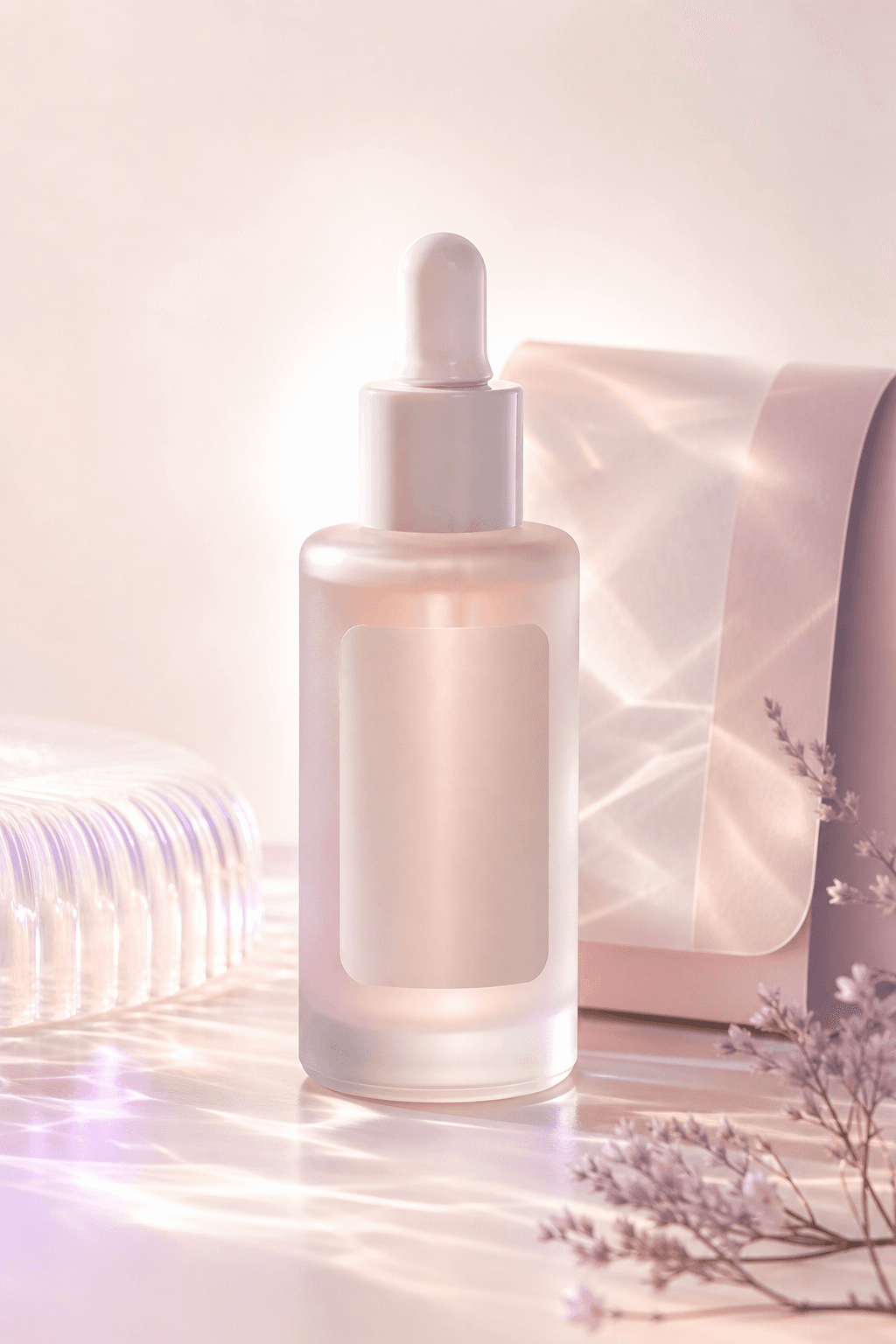 Flacon skincare premium avec packaging cosmetique